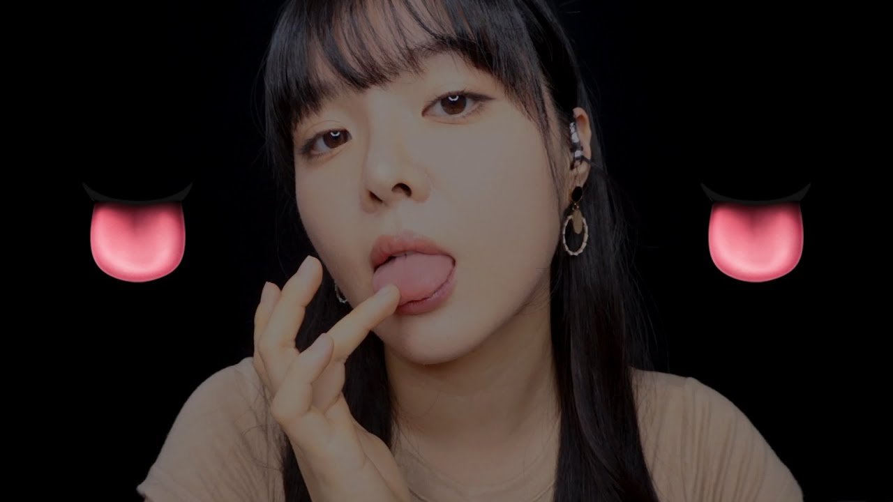 ASMR звуки чавкания влажным ртом👅