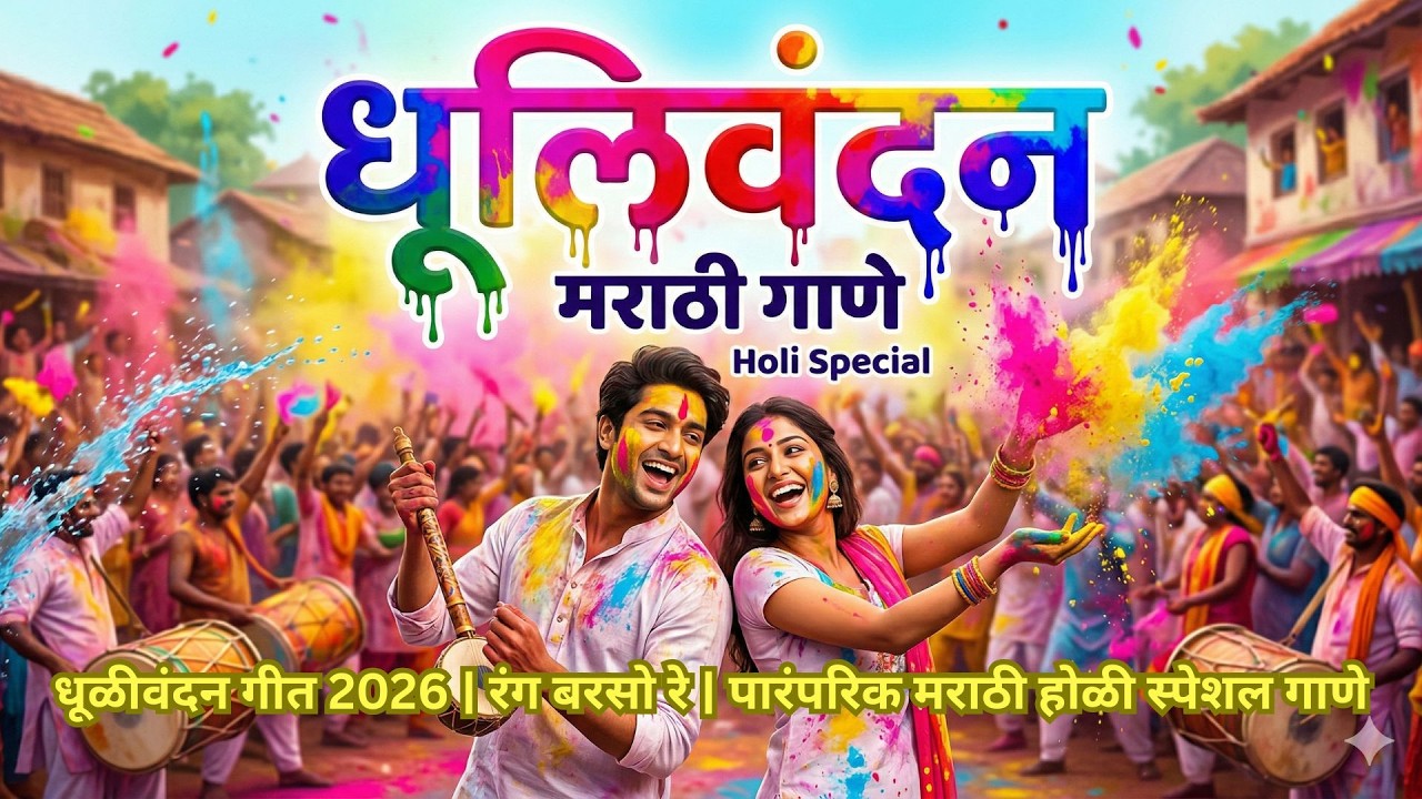 Dhulivandan Song 2026, धूळीवंदन गीत 2026  रंग बरसो रे  पारंपरिक मराठी होळी स्पेशल गाणे
