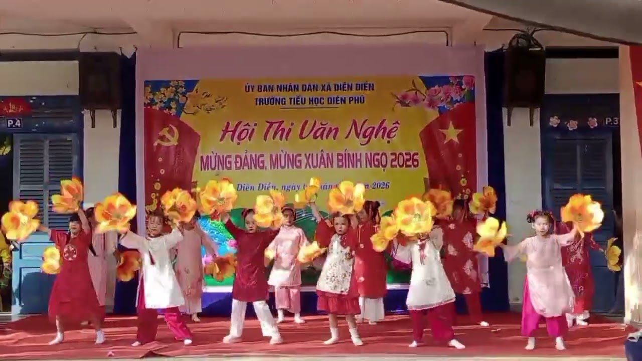 Múa văn nghệ mừng xuân 2026 trường tiểu học diên phú 2
