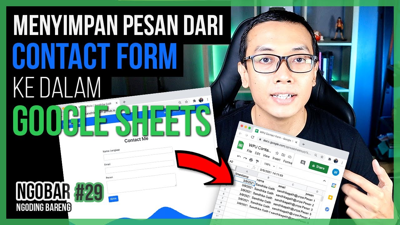 NGOBAR#29 - Menyimpan Pesan dari Contact Form ke dalam GOOGLE SHEETS