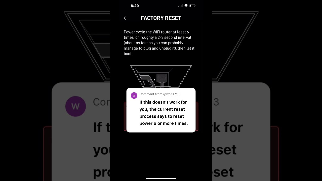 Starlink reset procedure