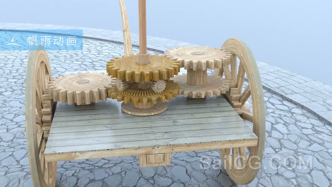 Ancient Chinese Machinery | South Pointing Chariot(differential gear train)