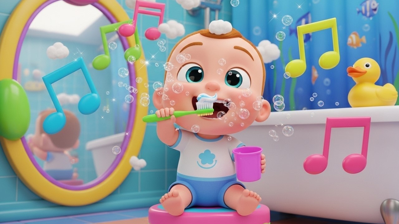 Brush Brush Baby Smile 😁 | Learn Dental Hygiene for Kids | Fun Teeth Brushing Video