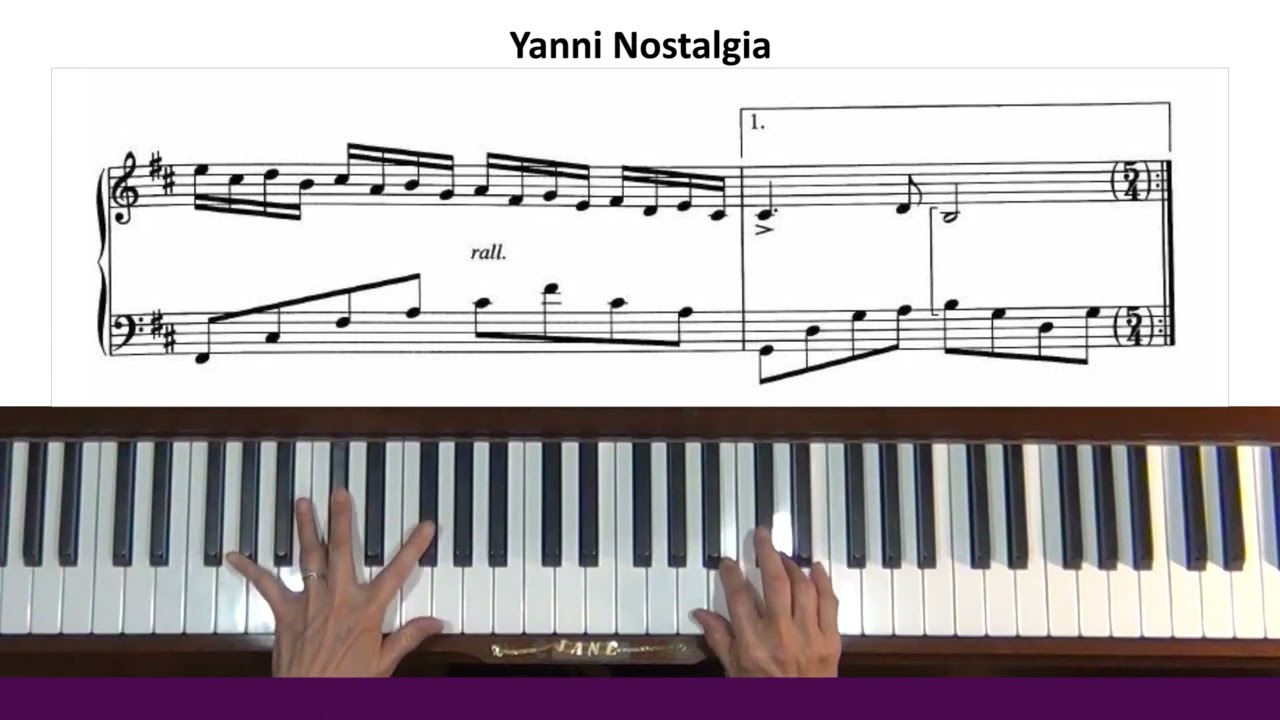 Yanni Nostalgia Piano Tutorial Part 1