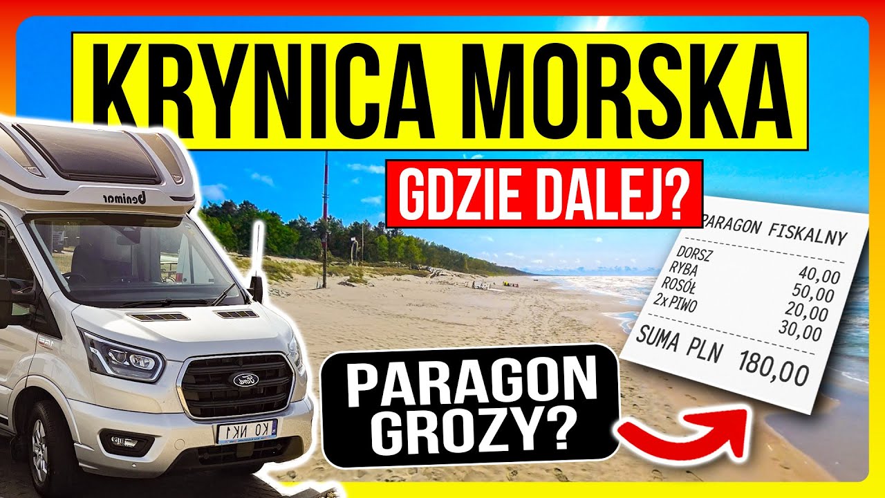 KRYNICA MORSKA – Camping GALUS Nas Zawiódł, RYBA za 180 zł i Rowerem na Przekop! Gdzie Dalej?
