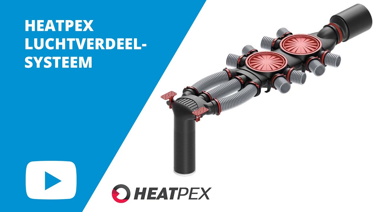 Heatpex luchtverdeelsysteem - eenvoudig luchtdicht in elkaar te klikken