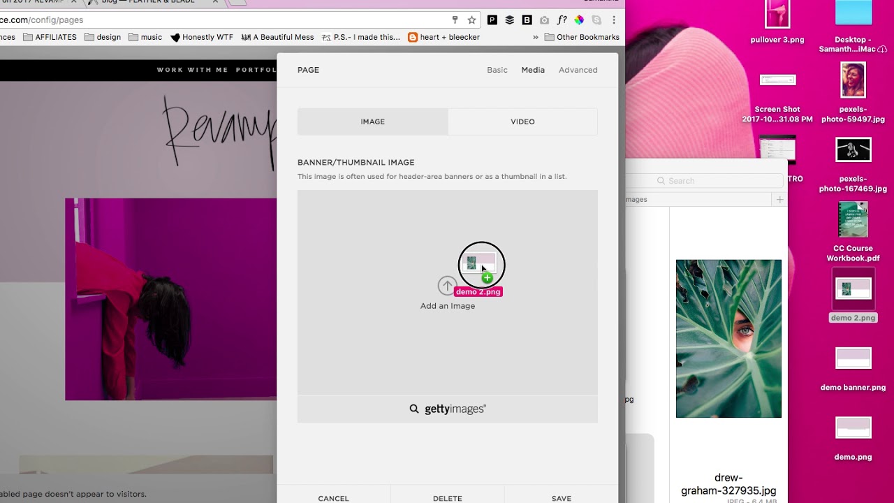 Layering Gaphics in Squarespace