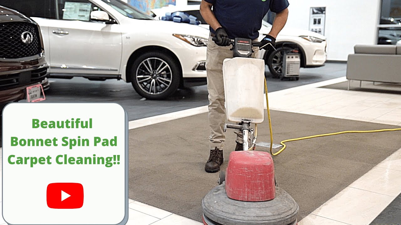 Beautiful Bonnet Spin Pad Carpet Cleaning!!