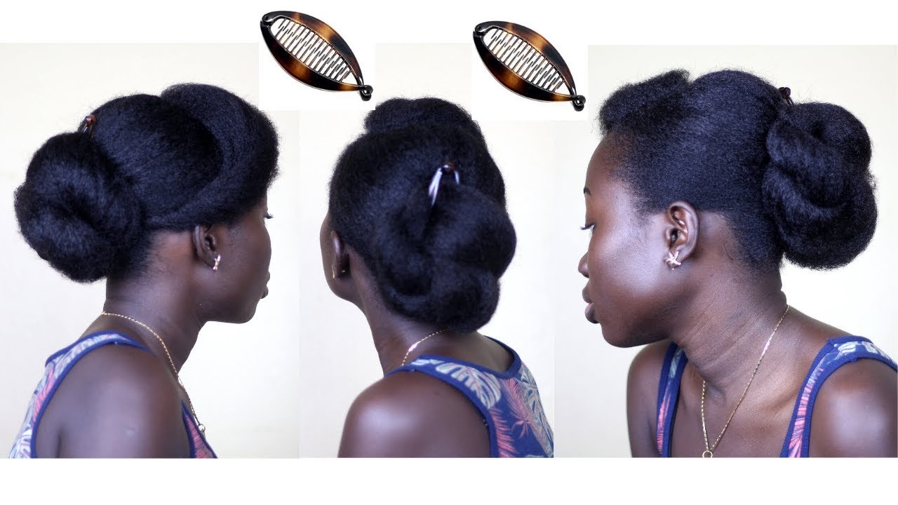 Elegant Natural Hairstyle with a Banana Clip | Hair Update