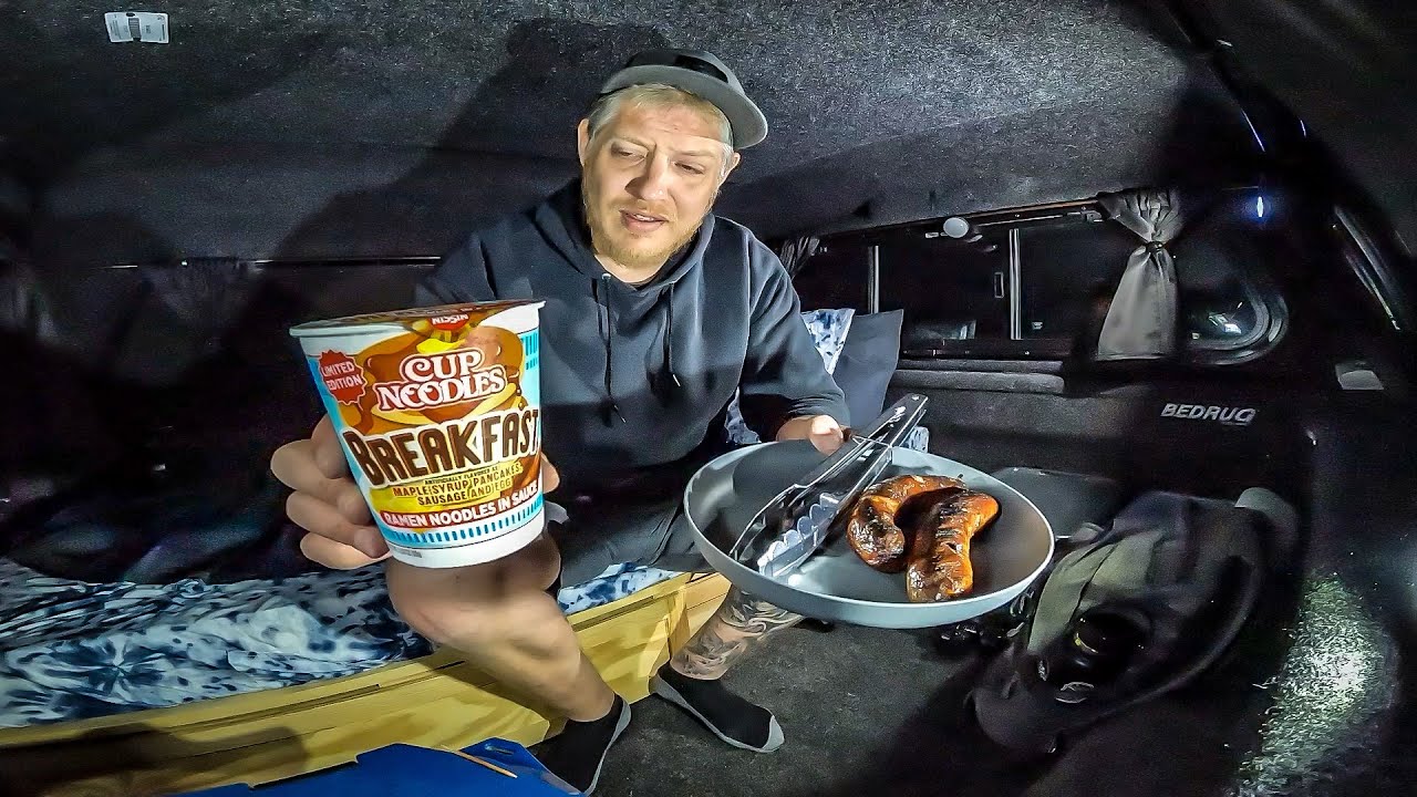 Solo Truck Camping - A Big Spike & Breakfast Ramen