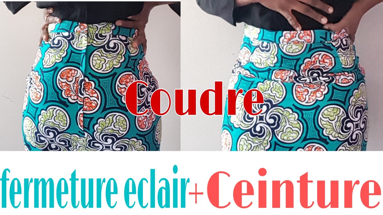 TUTO/COUTURE:comment monter une fermeture eclair et une ceinture sur une jupe