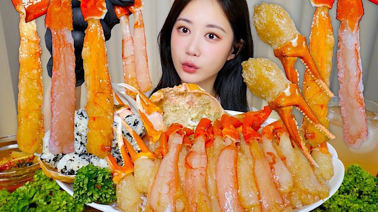 날로 먹는 홍게🦀홍게장 홍게내장 주먹밥 먹방😍 홍게장 먹방 Soy Sauce Red Snow Crab カンジャン紅ズワイガニ | Mukbang ASMR
