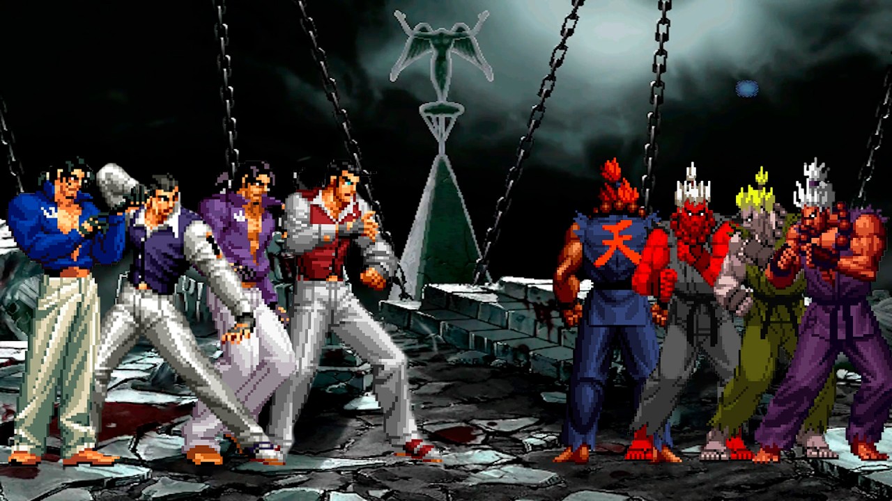 [KOF Mugen] Robert Garcia Team vs Akuma Team