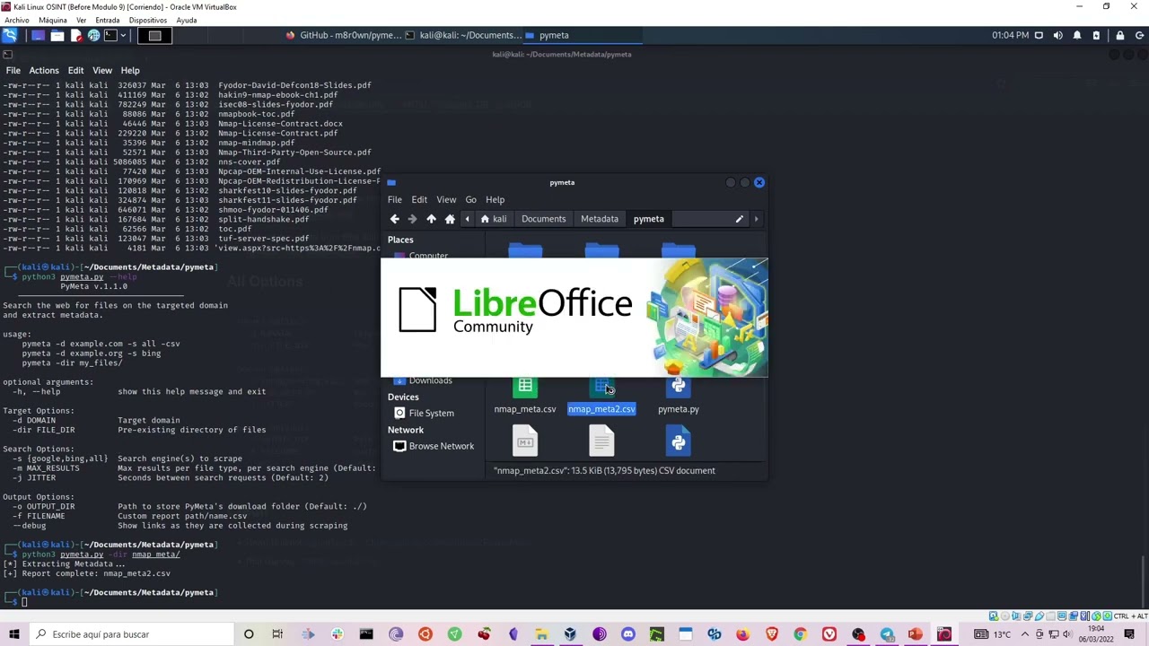 OSINT con Linux - Modulo 9.2: Pymeta