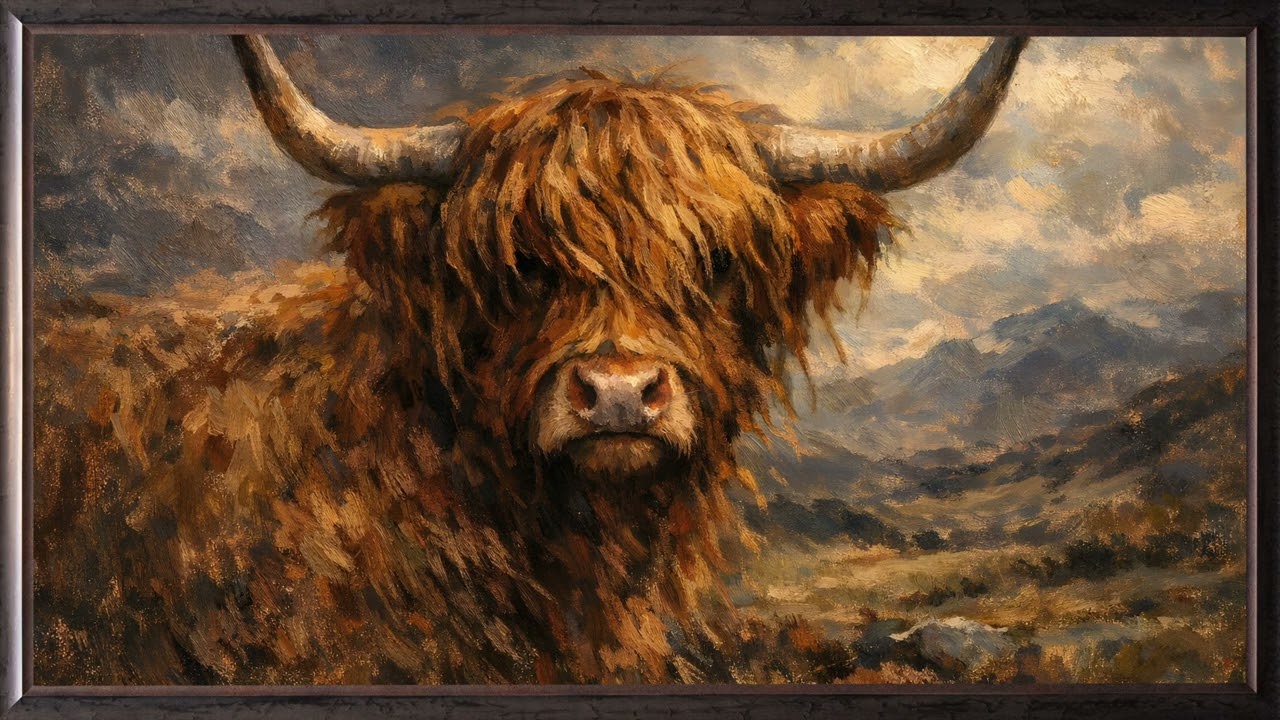 Highland Cow Wallpaper Frame 4k