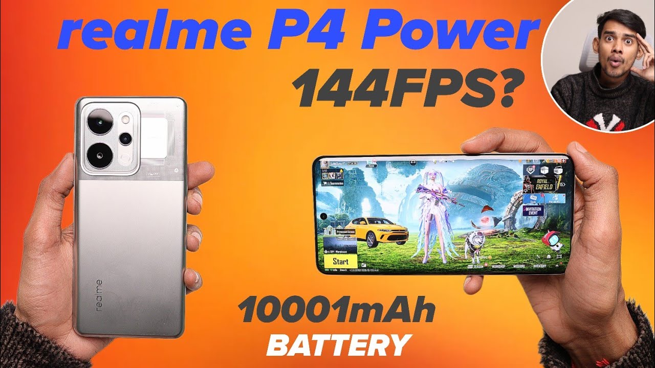 Тест батареи realme P4 Power BGMI с использованием измерителя FPS: 10001 мАч. realme P4 Power