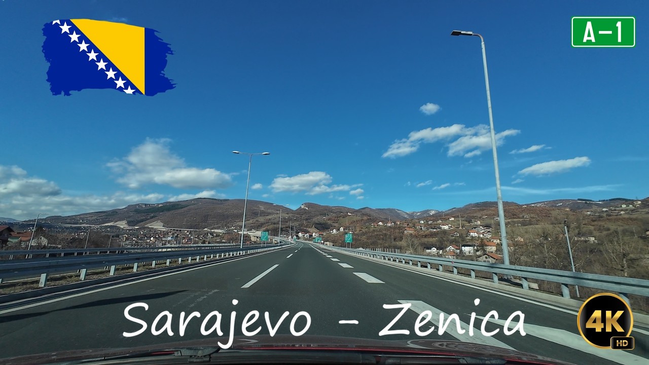 Bosnia and Herzegovina: Sarajevo - Zenica ( Autoput A-1 ) 4K UHD