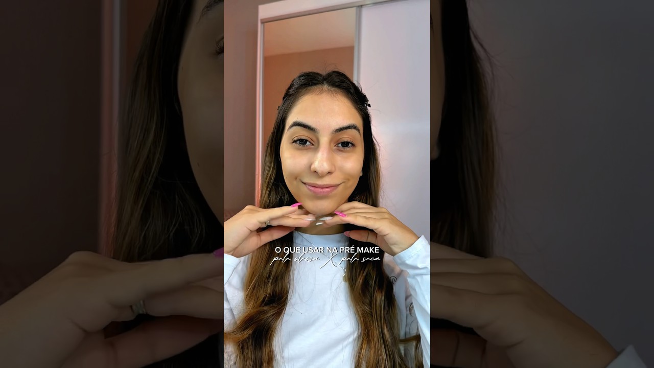 PELE SECA X PELE OLEOSA #automaquiagem #tutorialmakeup #peleseca #peleoleosa #preparacaodepele