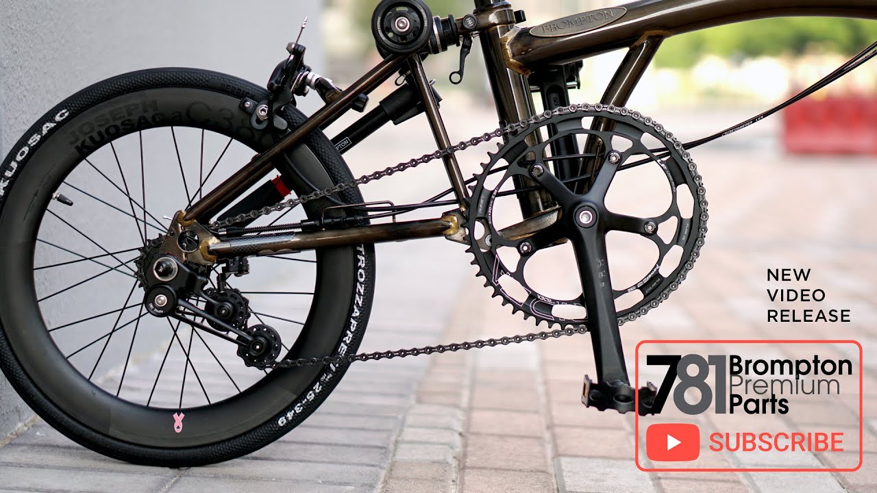 Brompton Black Lacquer - All About Tensioner - H&H Tensioner and Ridea Jockey Wheels/ Pulleys