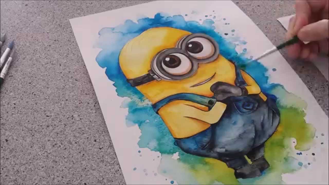 Dave the Minion - Speed painting by Fiona-Clarke.com