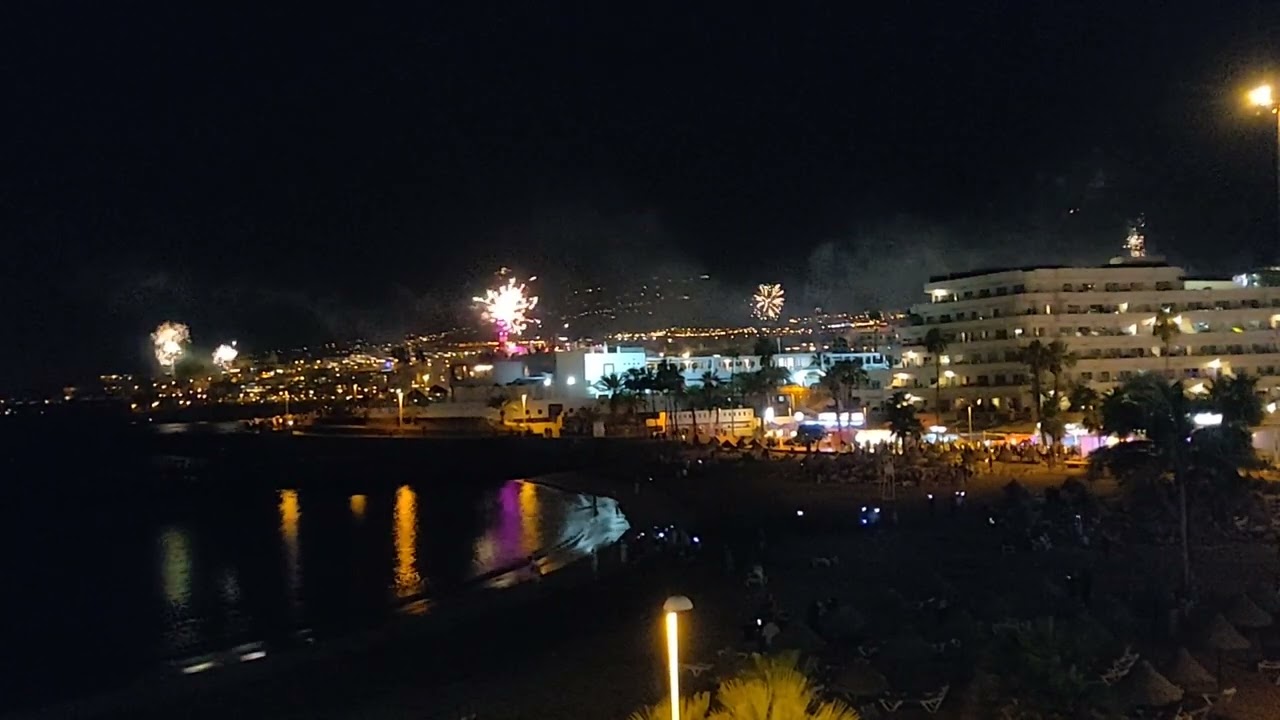 2023 New Year Fireworks in Puerto Colon Tenerife