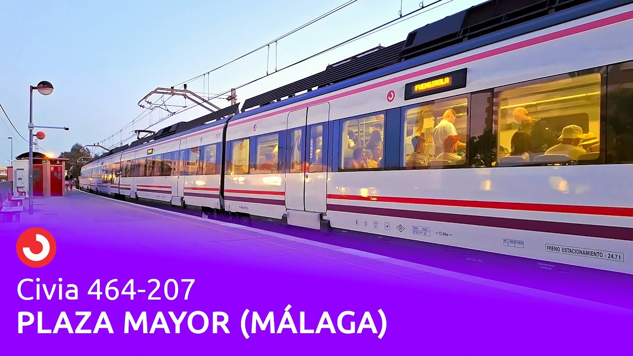 RENFE Civia 464-207 en PLAZA MAYOR (Málaga), con destino FUENGIROLA - 27/07/2023
