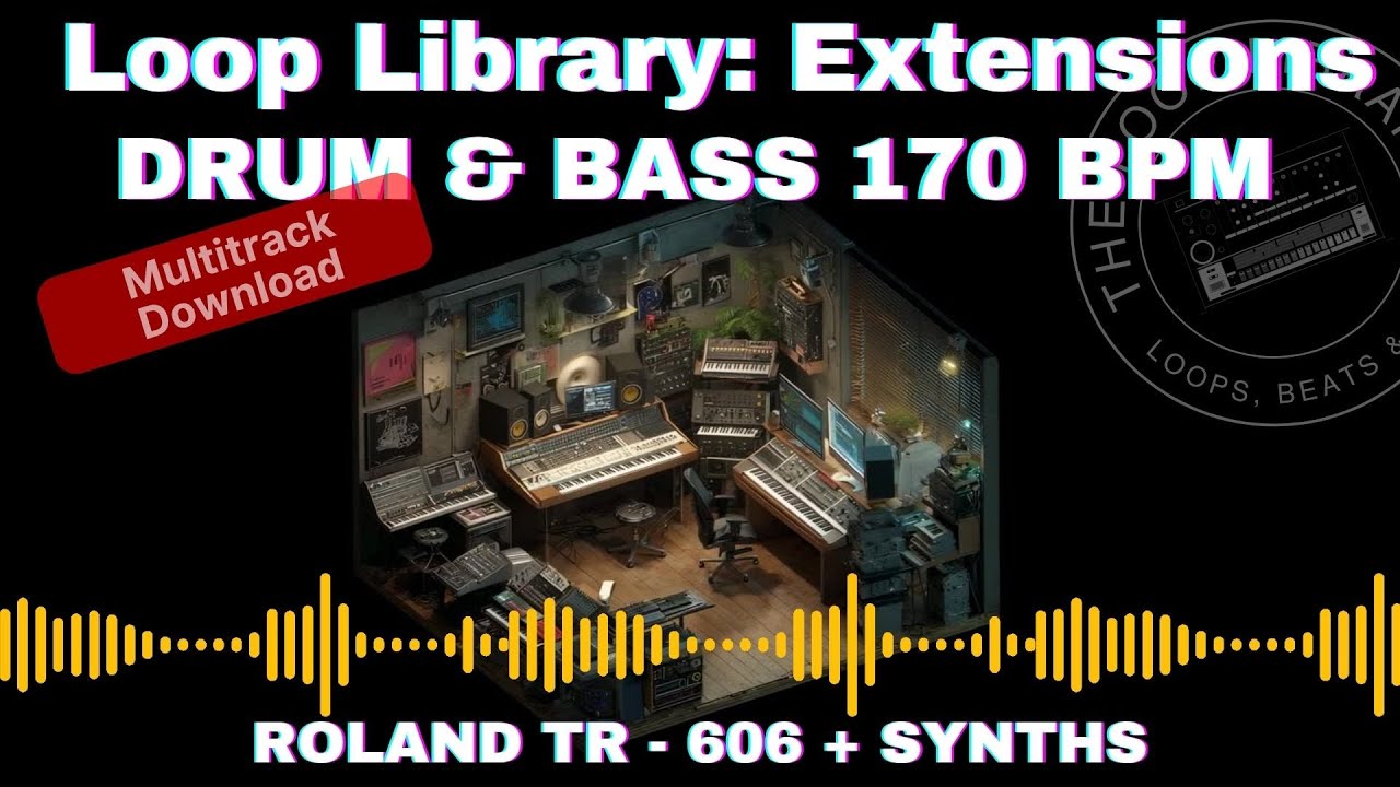 LOOP LIBRARY EXTENSIONS   DRUM & BASS 170 BPM ROLAND TR - 606 (MULTITRACK DOWNLOAD)