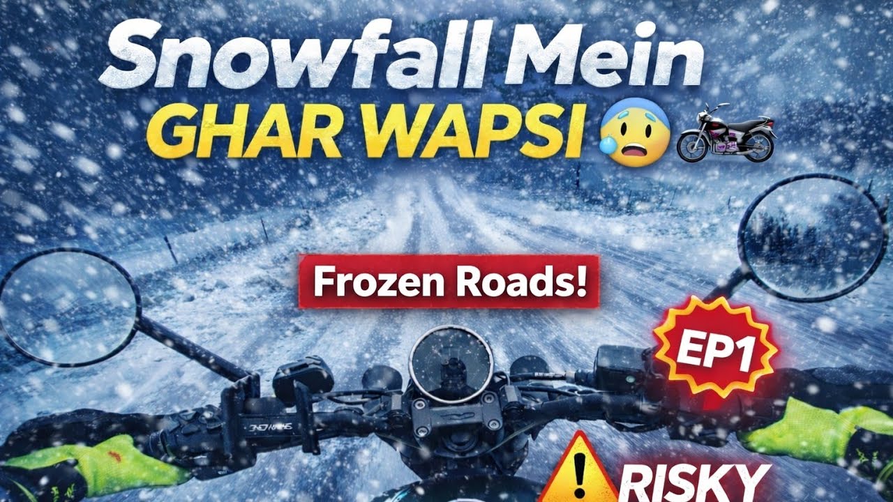 Snowfall Mein Ghar Wapsi 🏍️ | Solo Ride Ep 1