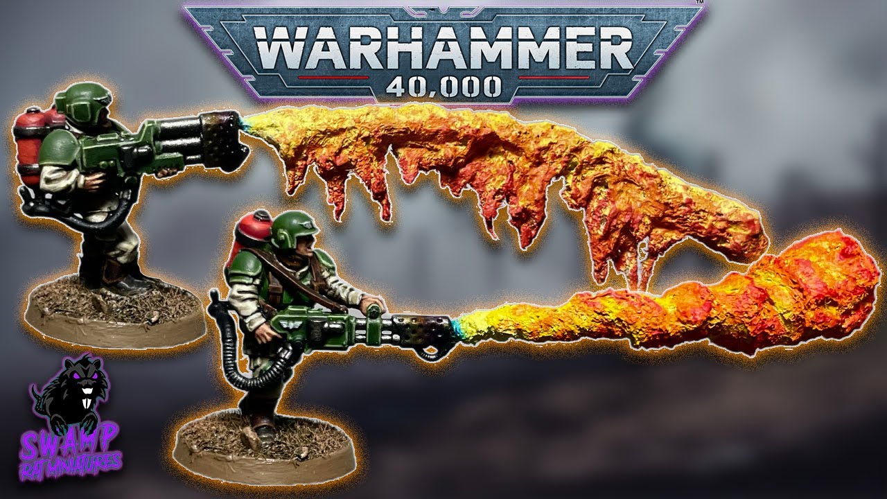 How to Build and Paint Flamethrower Effects for your Miniatures