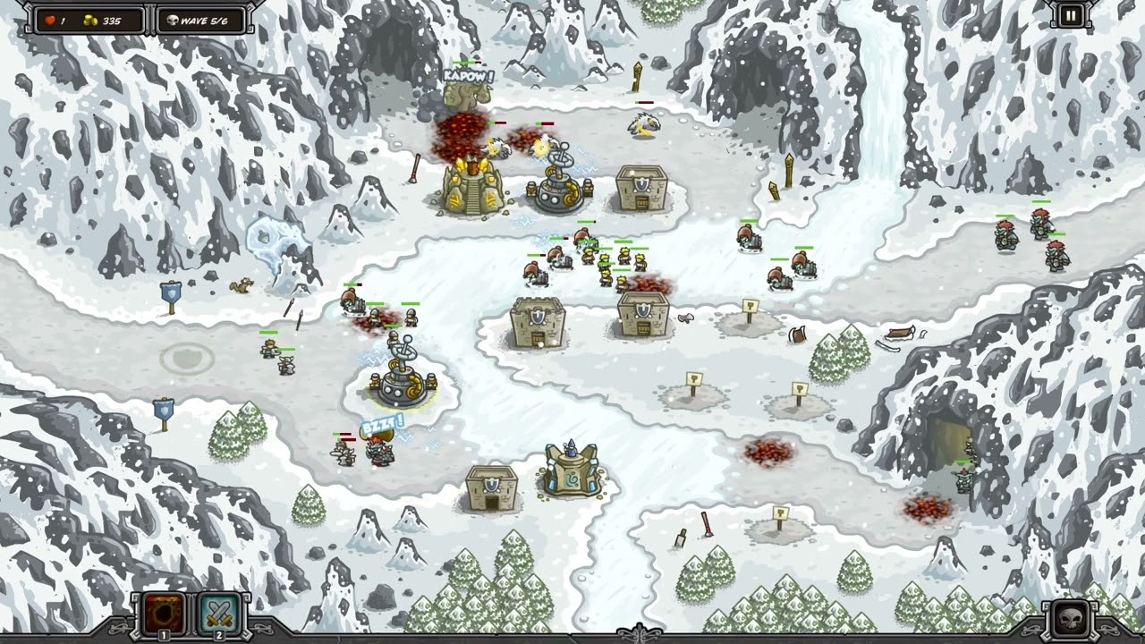 Kingdom Rush, Glacial Heights Heroic, no Hero, Veteran, all waves called instantly