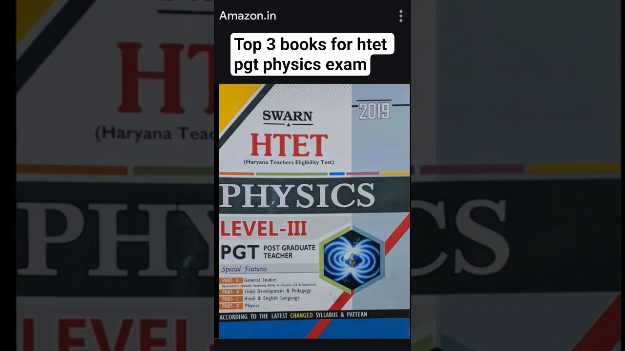Top 3 books for htet pgt physics .... 
