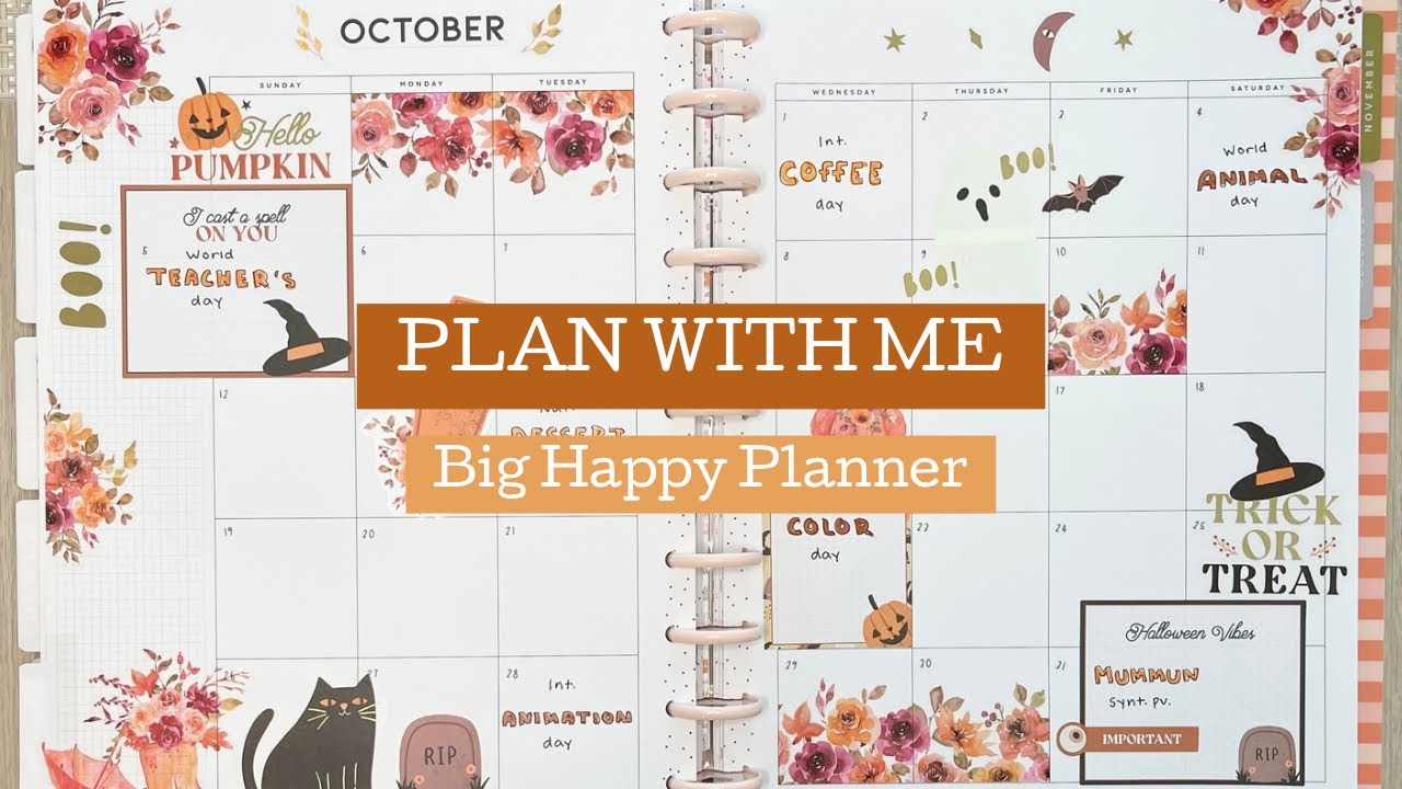 PLAN WITH ME | BIG HAPPY PLANNER | October Monthly