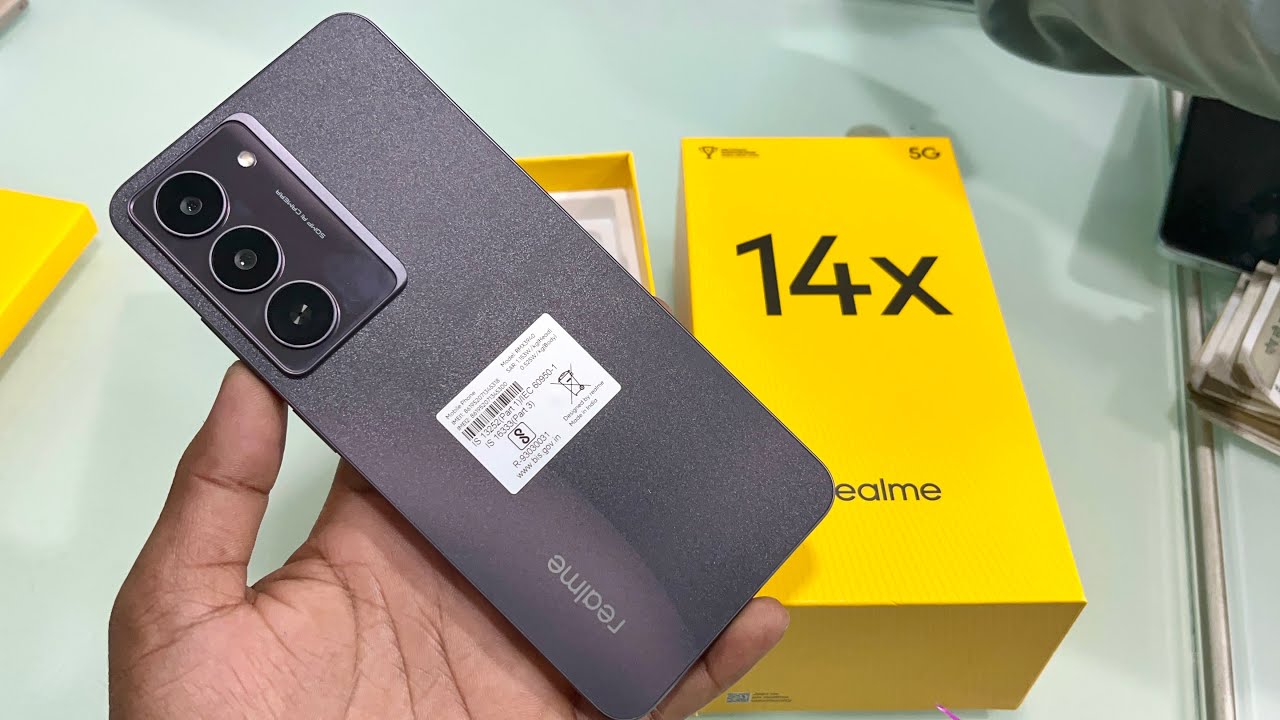 Realme 14x 5G Crystal Black Unboxing | 6000mAh Battery🔋& IP69 Top Tear Water Proof|Guru Mobile World