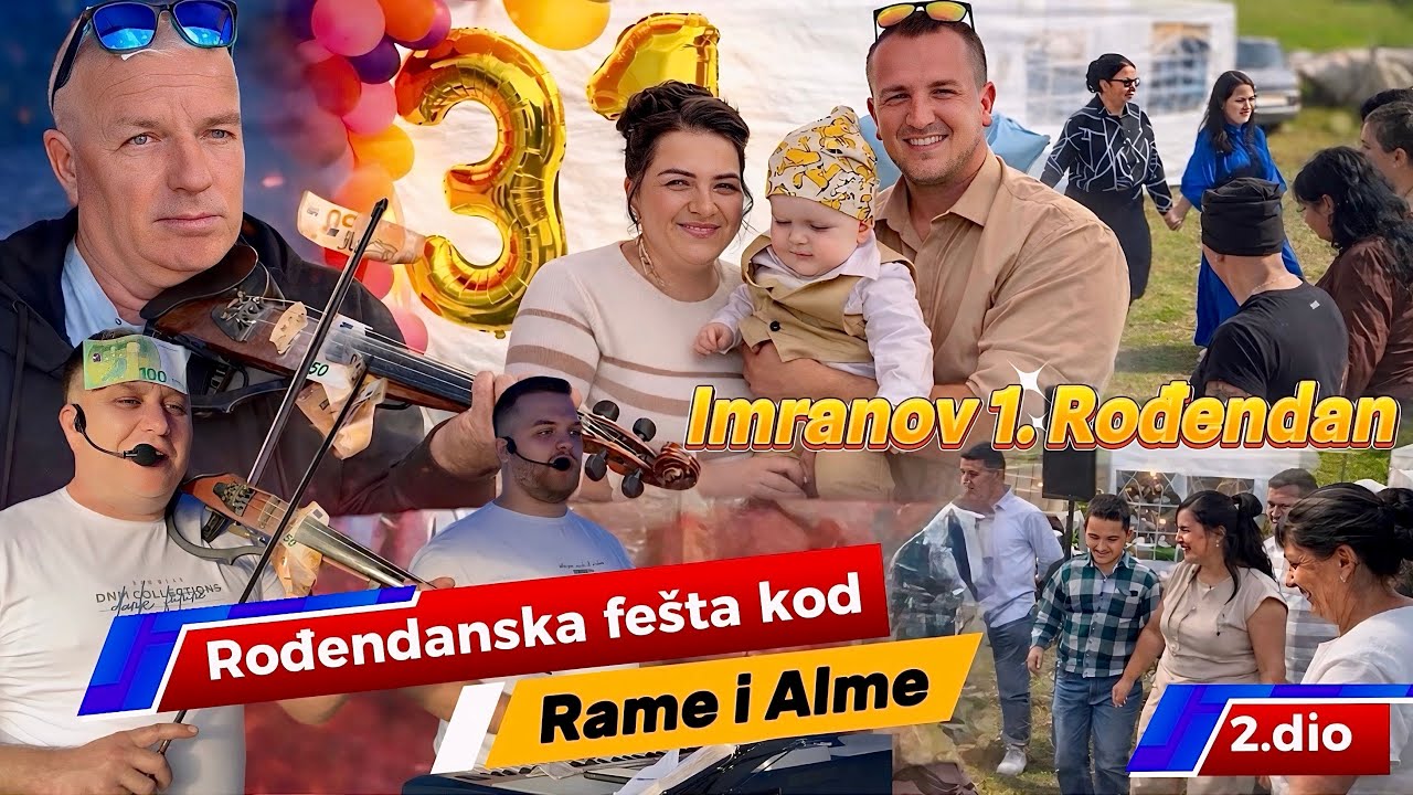 Mehmed iz Kalesijskih Dijamanata zasvirao kolo na rođendanskoj zabavi, kod Rame i Alme /11.04.2026/