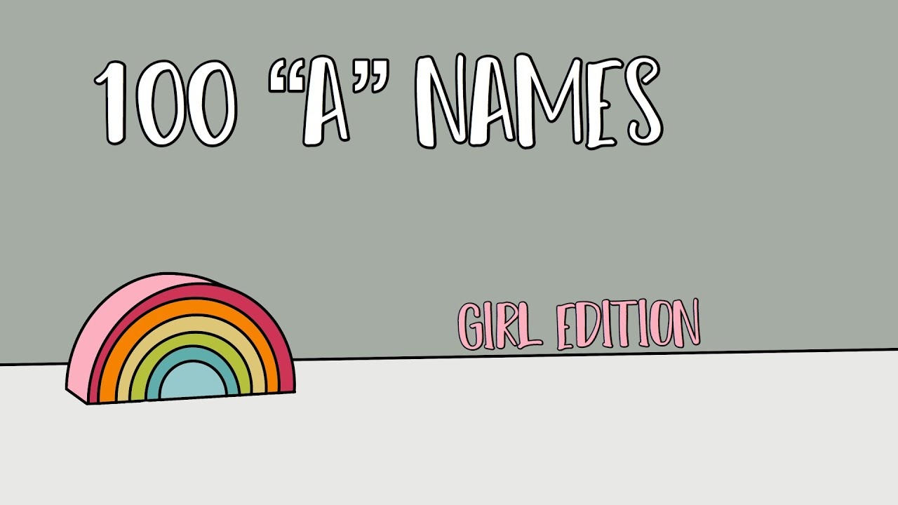 100 GIRL NAMES that start with “A” | new baby names for 2022