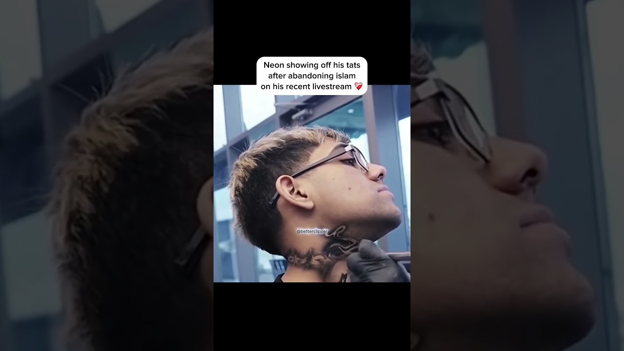 Neon has officially abandoned islam and livestreamed getting his first tattoo ❤️‍🩹 