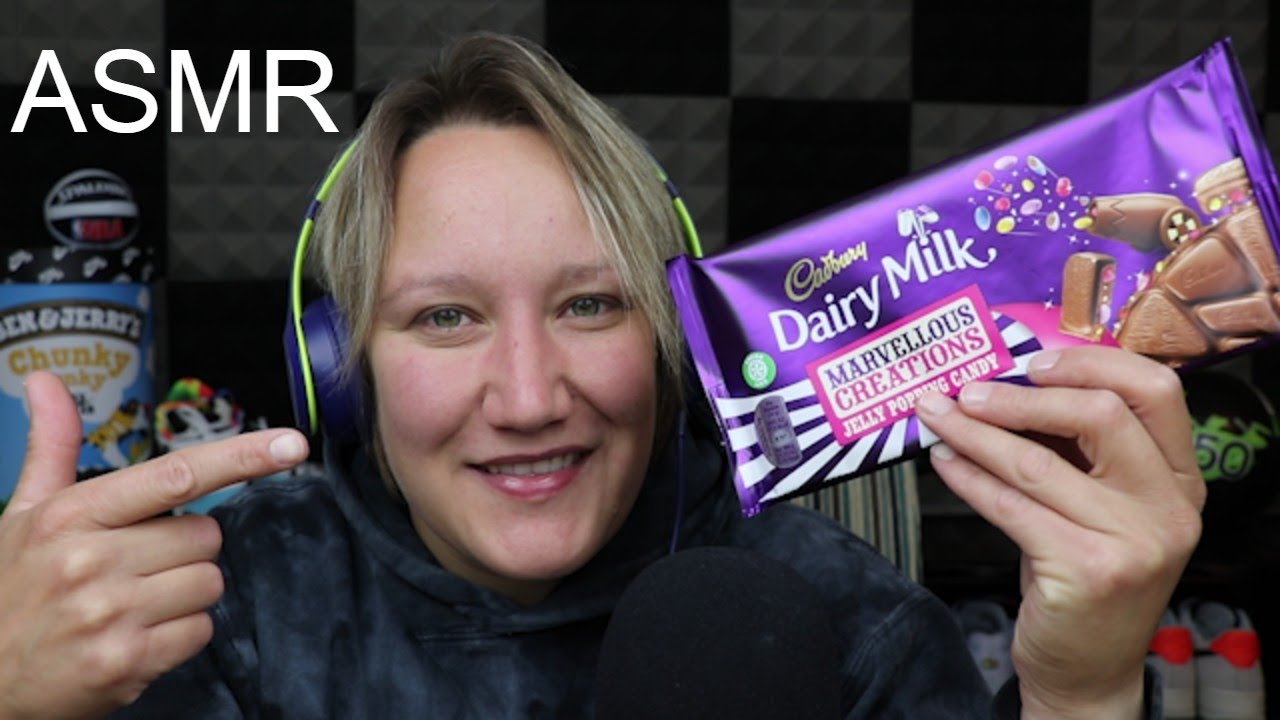 ASMR ~ Eating Cadbury Chocolate ~ Jelly Popping Candy ~ Real Eating Sounds