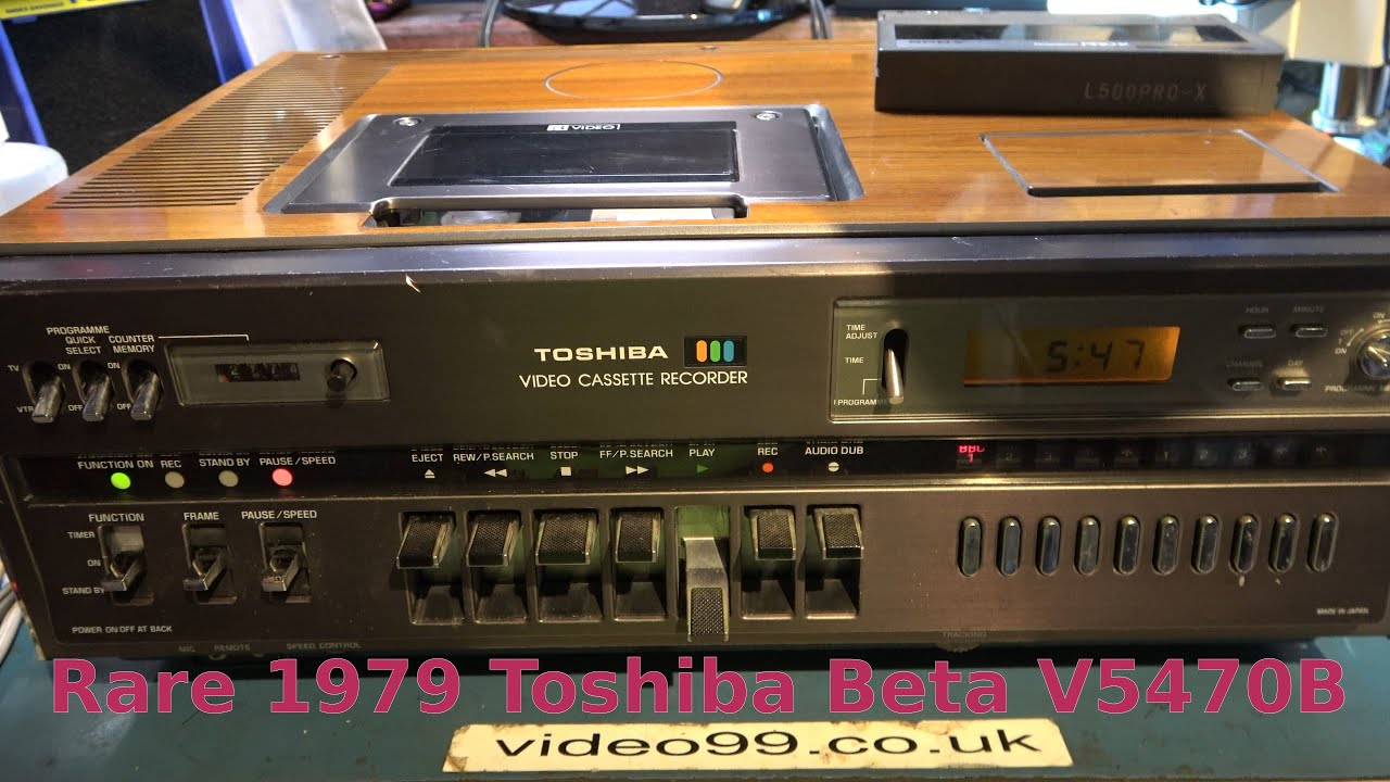 Toshiba Beta (Betamax) V5470B repair part 3 of a 2 part series.  Ancient, rare and bling.