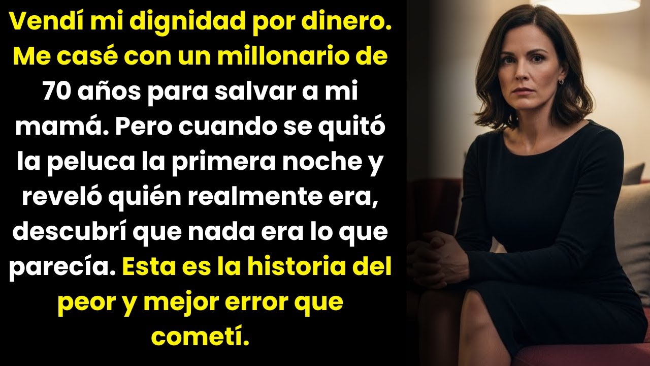 Me casé con un millonario de 70 años por su dinero. En la noche de bodas, se quitó la peluca y me...