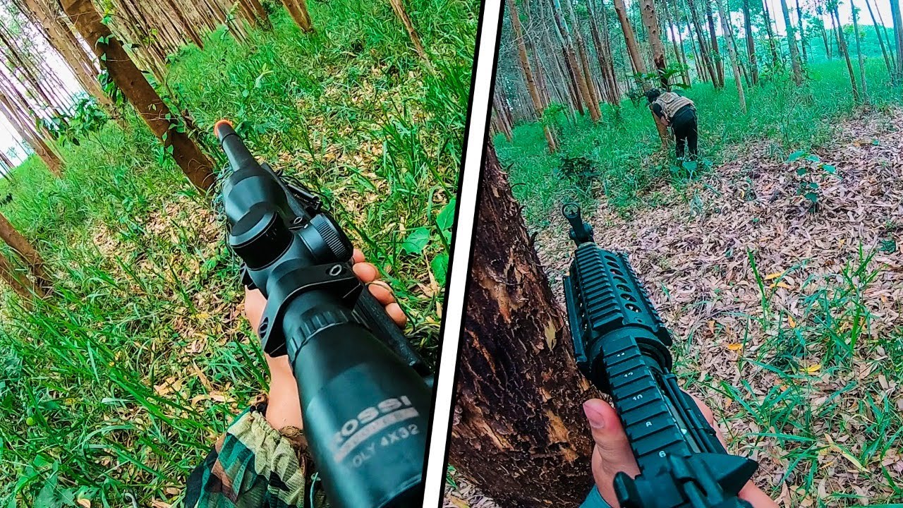 JOGAMOS AIRSOFT NA FLORESTA!