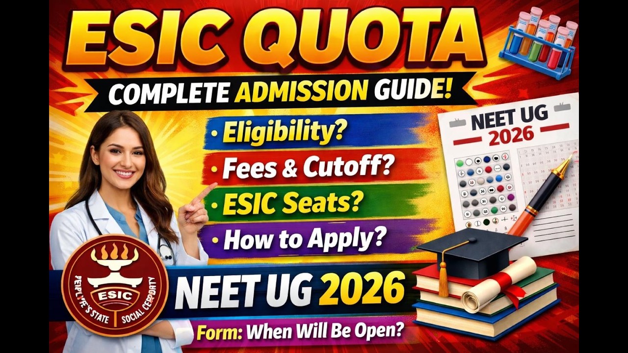 ESIC Quota 2026 Full Guide 🔥 | Eligibility, Fees, Cutoff, Form Kab Aayega? NEET UG 2026 #neetug2026