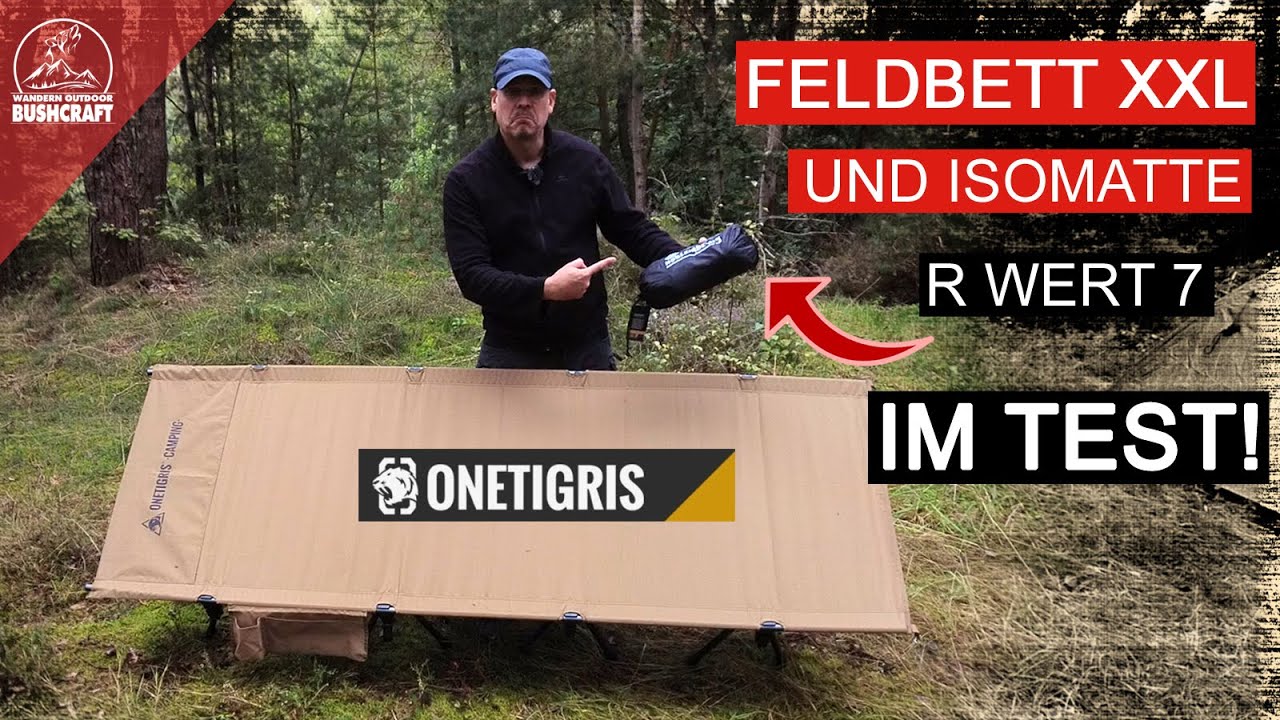 Onetigris XXL Feldbett und Isomatte für Winter mit R Wert 7