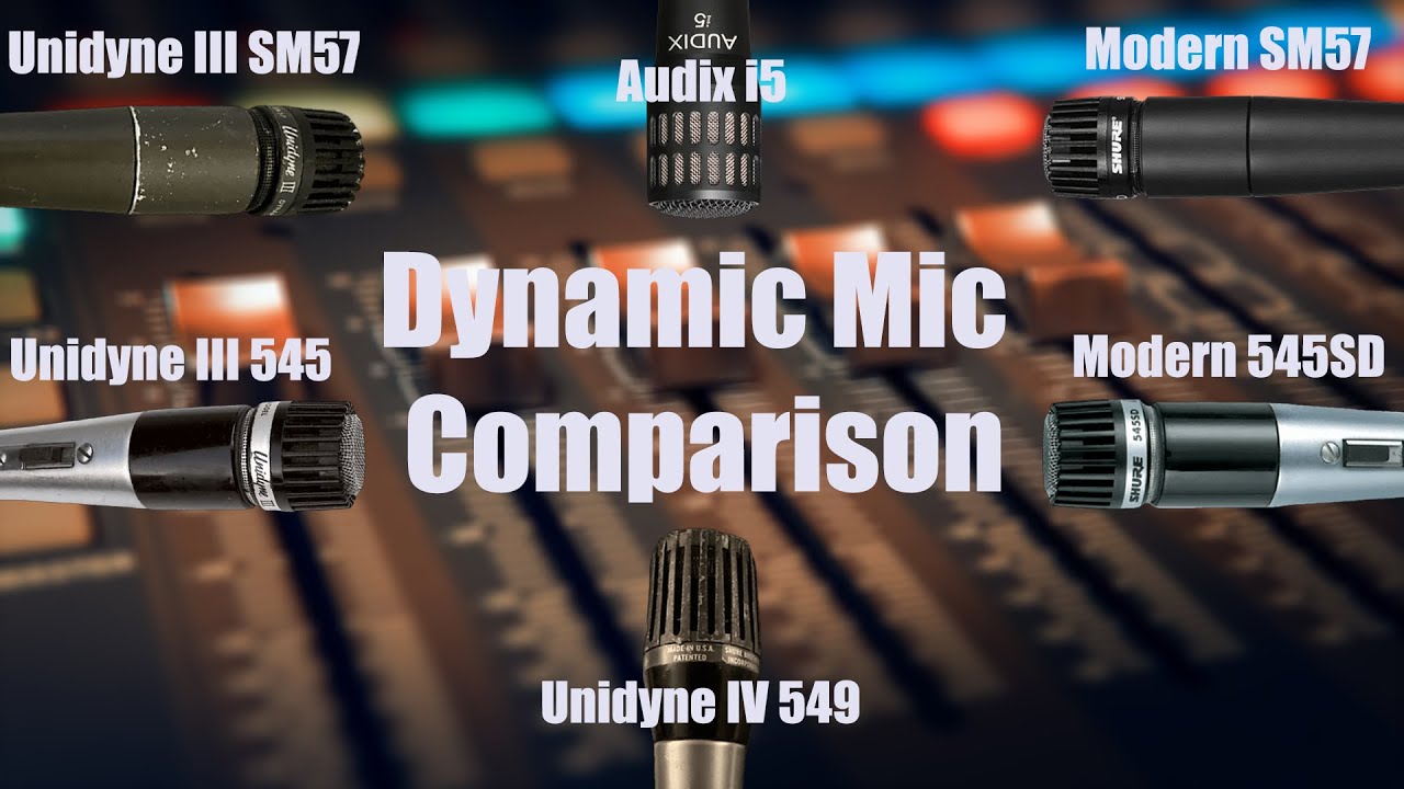 Dynamic Mic Comparison - Audix i5, SM57, Unidyne SM57, 545SD, Unidyne III & IV
