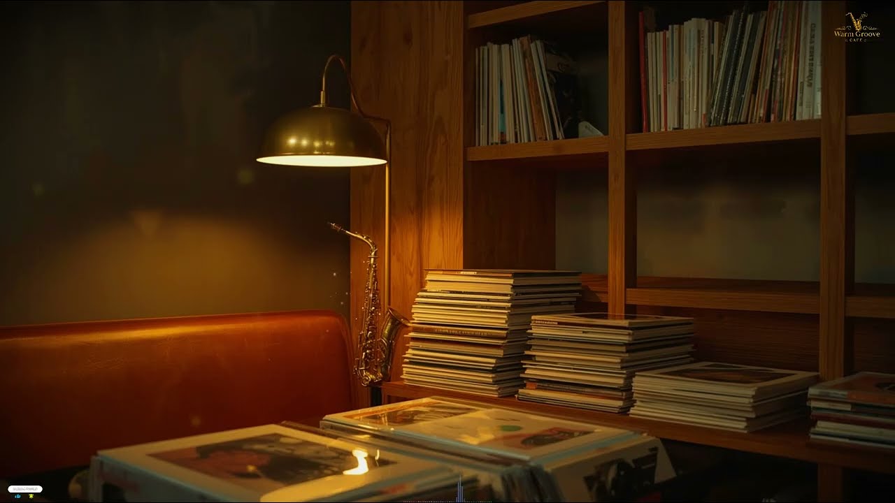 Smooth Evening Funky Jazz in a Cozy Café | Calm Night Ambience