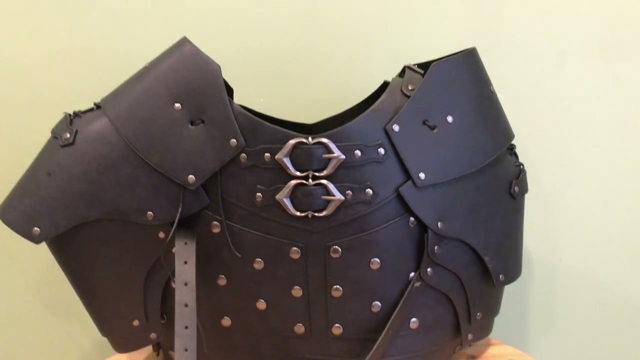 Hiifeuer Medieval Faux Leather Chest Armor, Vintage Pauldron Shoulder Armor Adjustable review