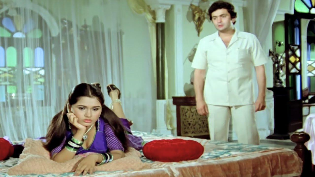 Tumhare Wajah Se Raat Bhar So Nahi Payi - Rishi Kapoor, Padmini Kolhapure - Prem Rog Movie Scene 2