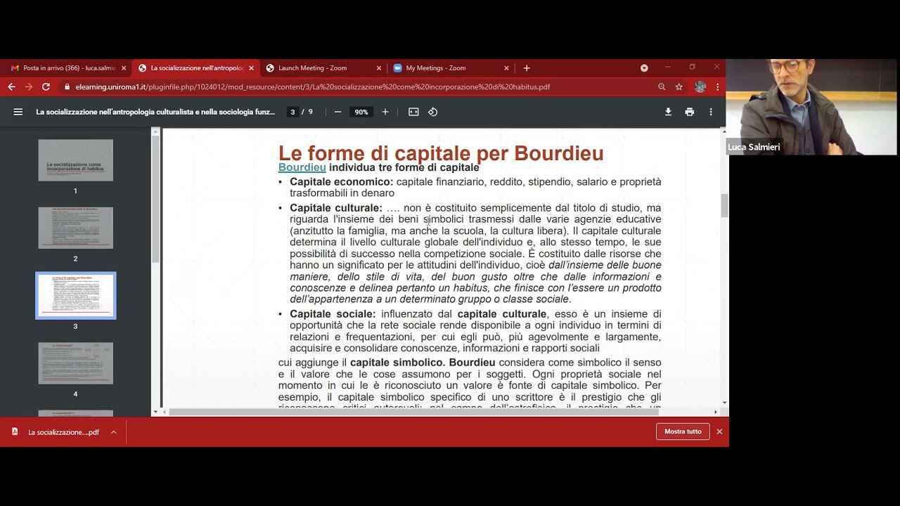 Lezione I La socializzazione come costruzione sociale della realtà