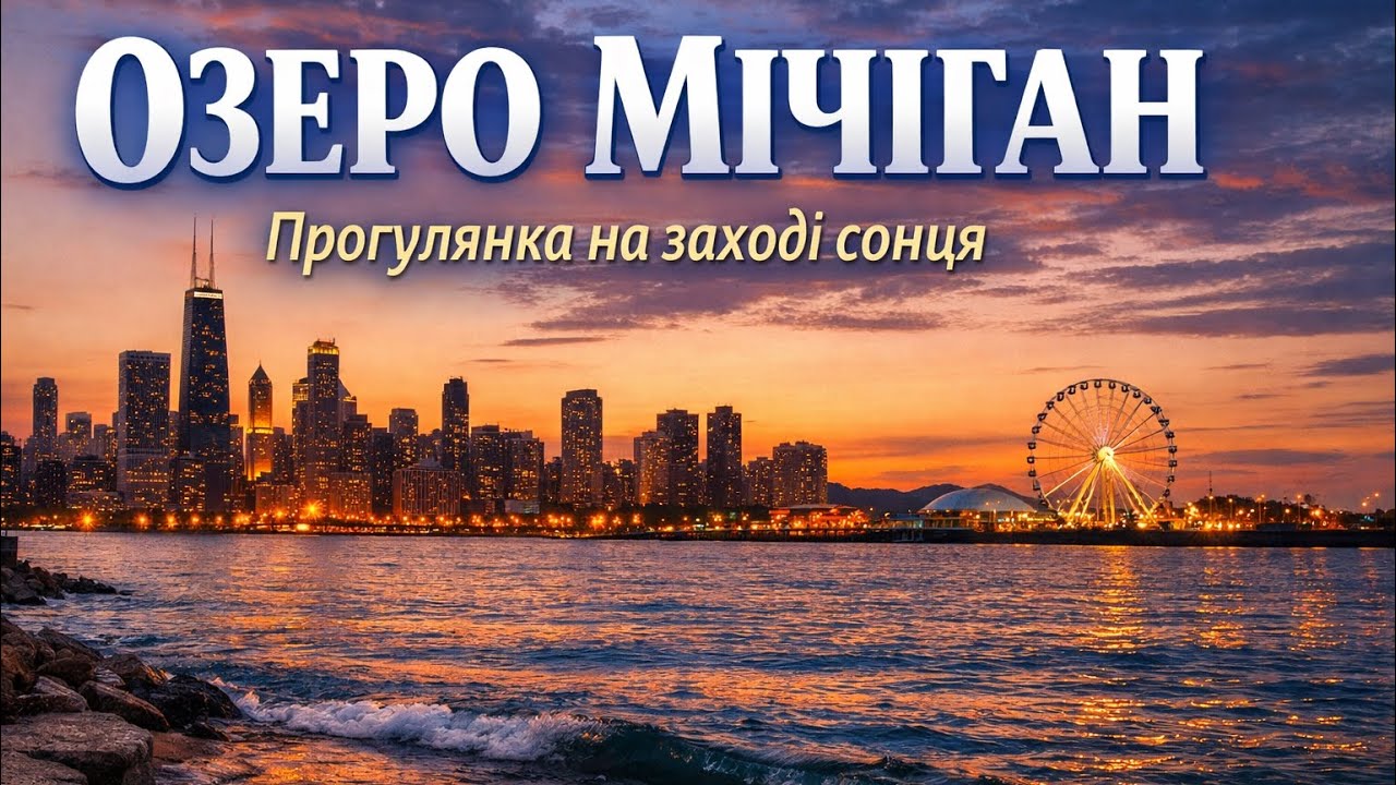 ЧИКАГО НА ЗАХОДІ СОНЦЯ | Прогулянка біля озера Мічиган🌆