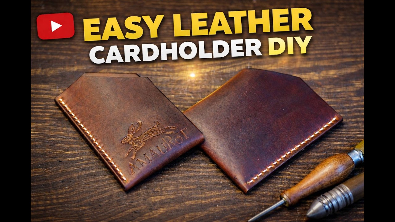 Minimal Leather Cardholder – Make Yours in 10 Minutes