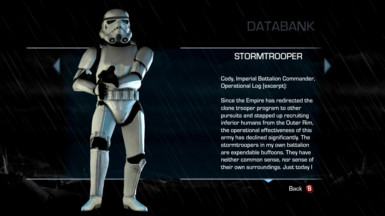 Star Wars The Force Unleashed Stormtrooper Voice Lines